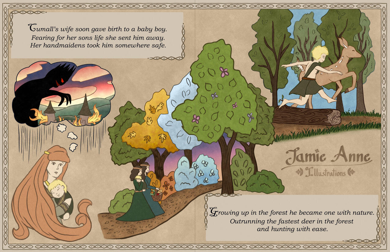 Finn Mac Cumall Concept Book Page